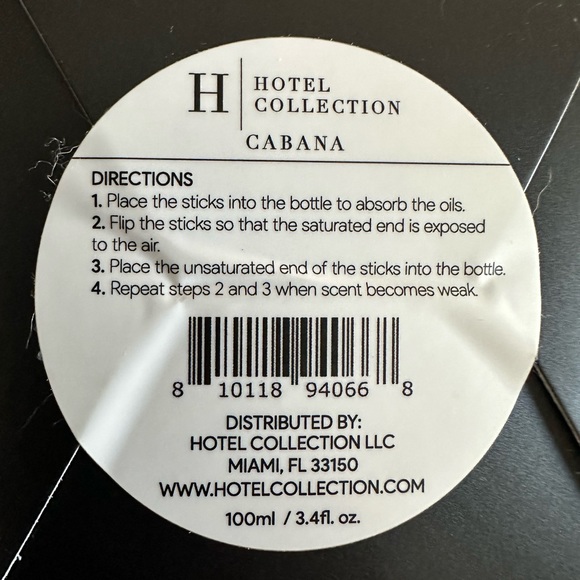 NEW Hotel Collection Cabana Reed Diffuser Ritz Carlton - Picture 4 of 4